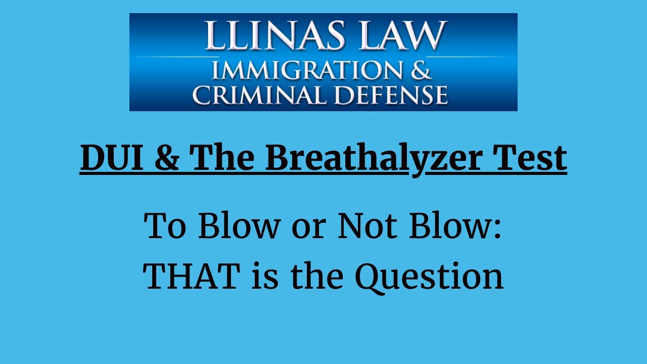 DUI & the Breathalyzer Test in Connecticut - To Blow or Not Blow:  THAT is the Question