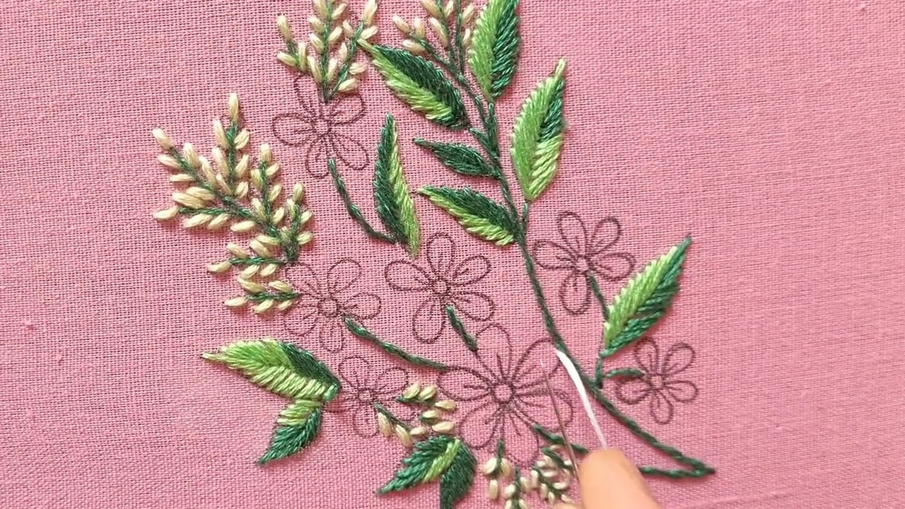 Simple and Stylish Hand Embroidery Design | Trending Style Flower Embroidery 2026