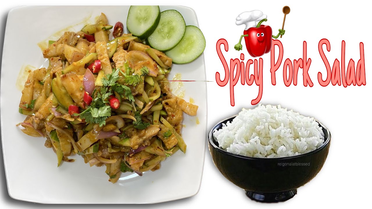 ဝက်သားသုပ်/How to cook pork salad #cooking