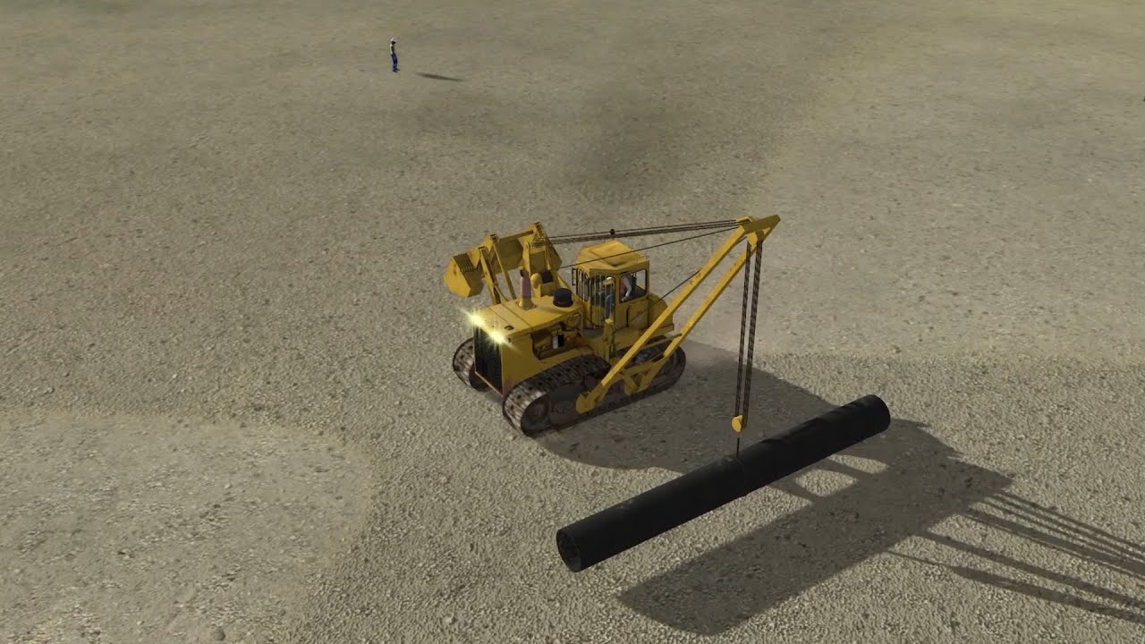 BEML BP100 Pipe Layer - Training Simulator (5DT - Fifth Dimension Technologies)