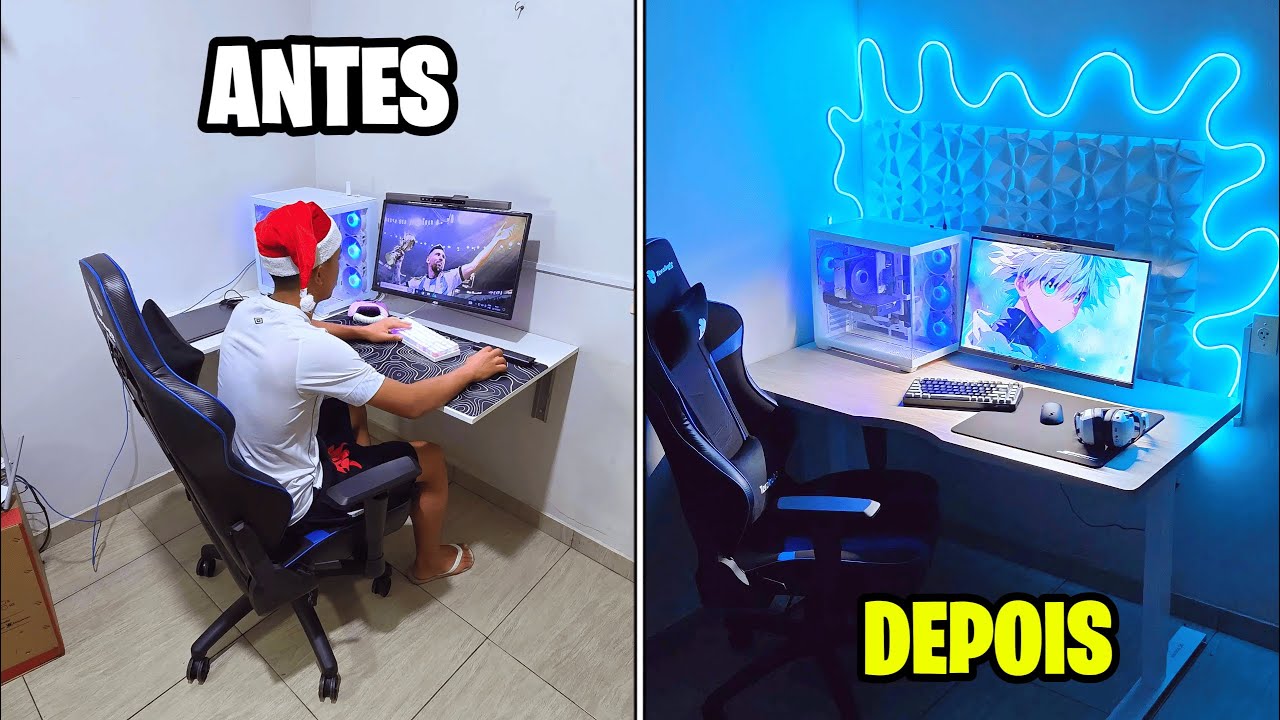 Transformei o SETUP do meu Irmão DENOVO (Tava zoado!)