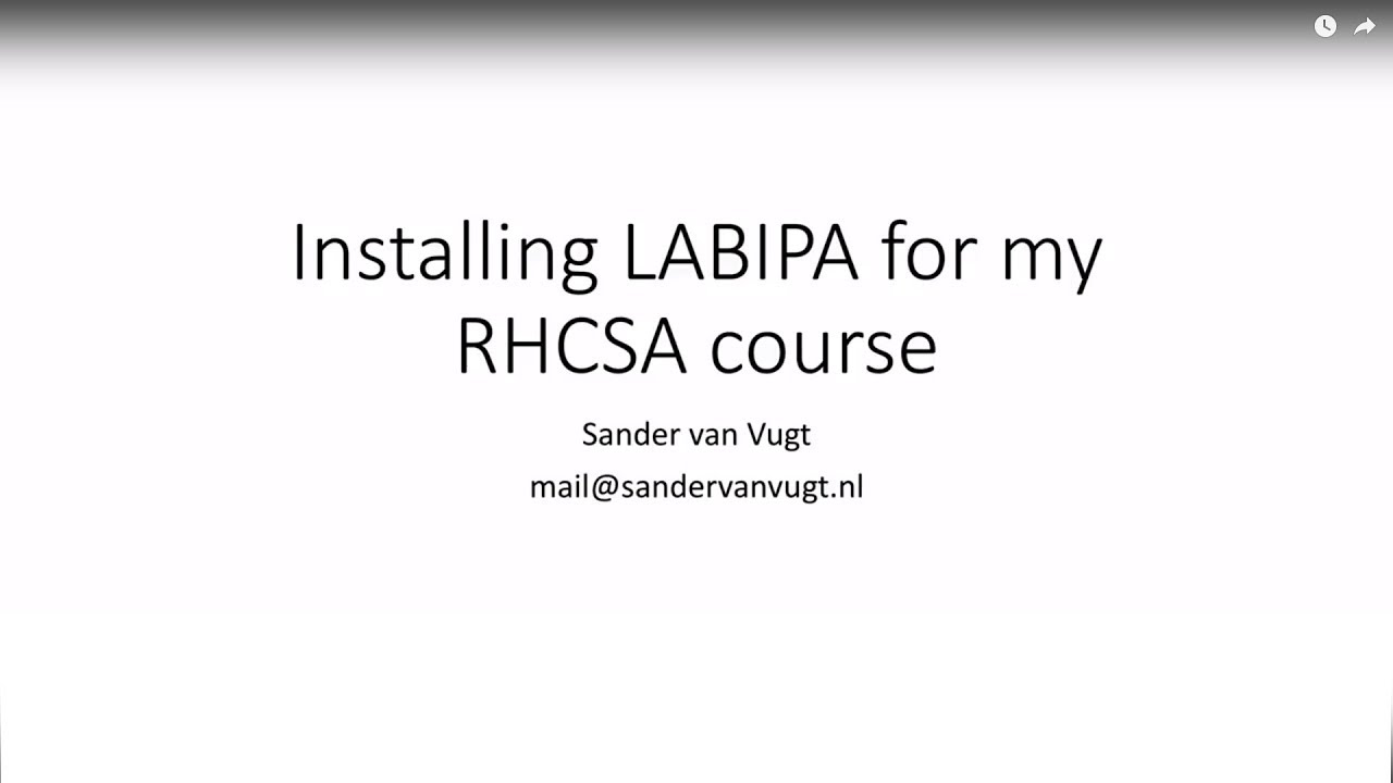 Configuring LABIPA - For RHCSA Students