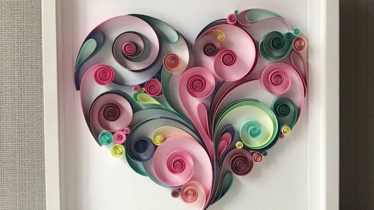 QllArt | Quilling Paper Art | How to draw a heart | Love art | Квиллинг сердце