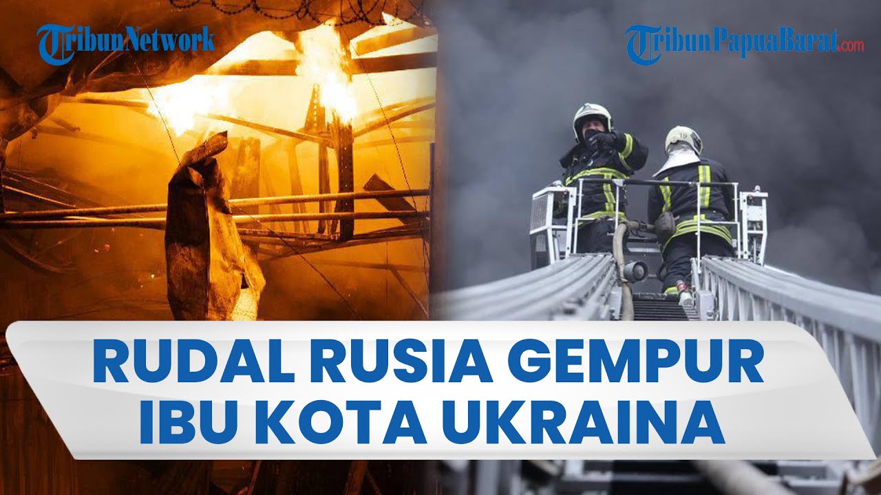 Rudal & Drone Rusia Serang Ibu Kota Ukraina: Wilayah Kyiv Terbakar Hebat dan Puluhan Oang Terluka