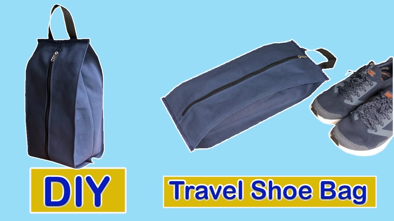 How To Make Travel Shoe Bag - Easy Sewing Tutorials – DIY Shoes Bag – Handmade – Membuat Tas Sepatu