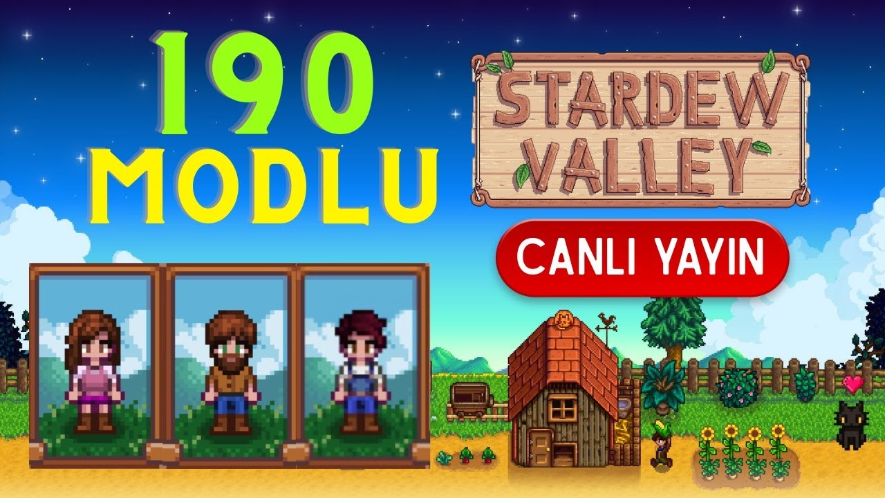 🔴CANLI🔴 3 KİŞİ ÇİÇEK DANSINA DOĞRU STARDEW VALLEY (190 MOD) !ses