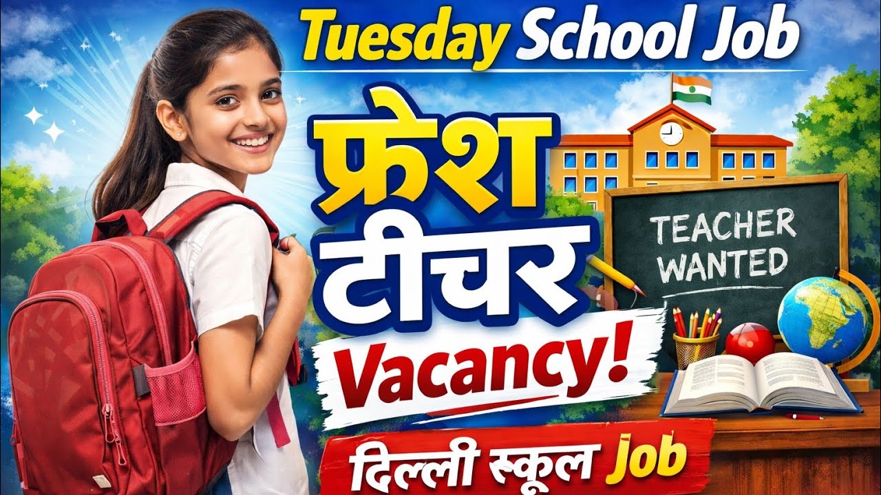 Delhi NCR School Job Update | Tuesday Latest Teaching Vacancy