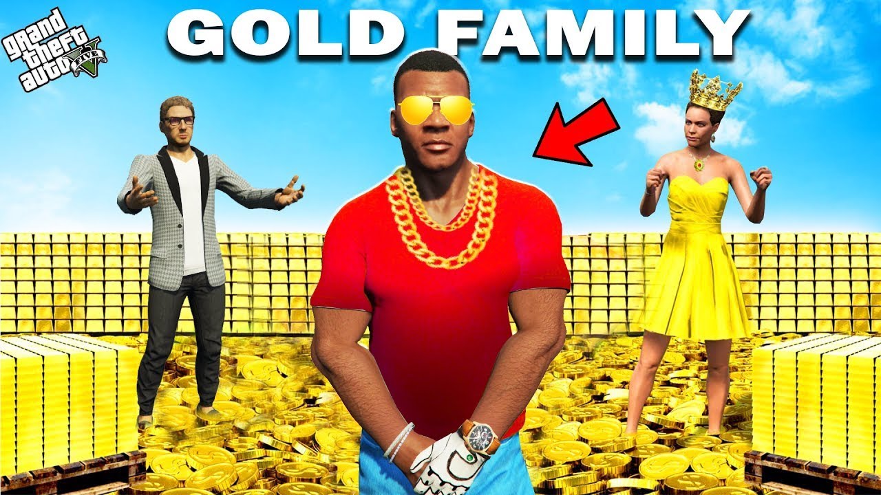 GTA 5 : Franklin Join The Gold Family Without Shinchan in GTA 5 ! (GTA 5 mods)