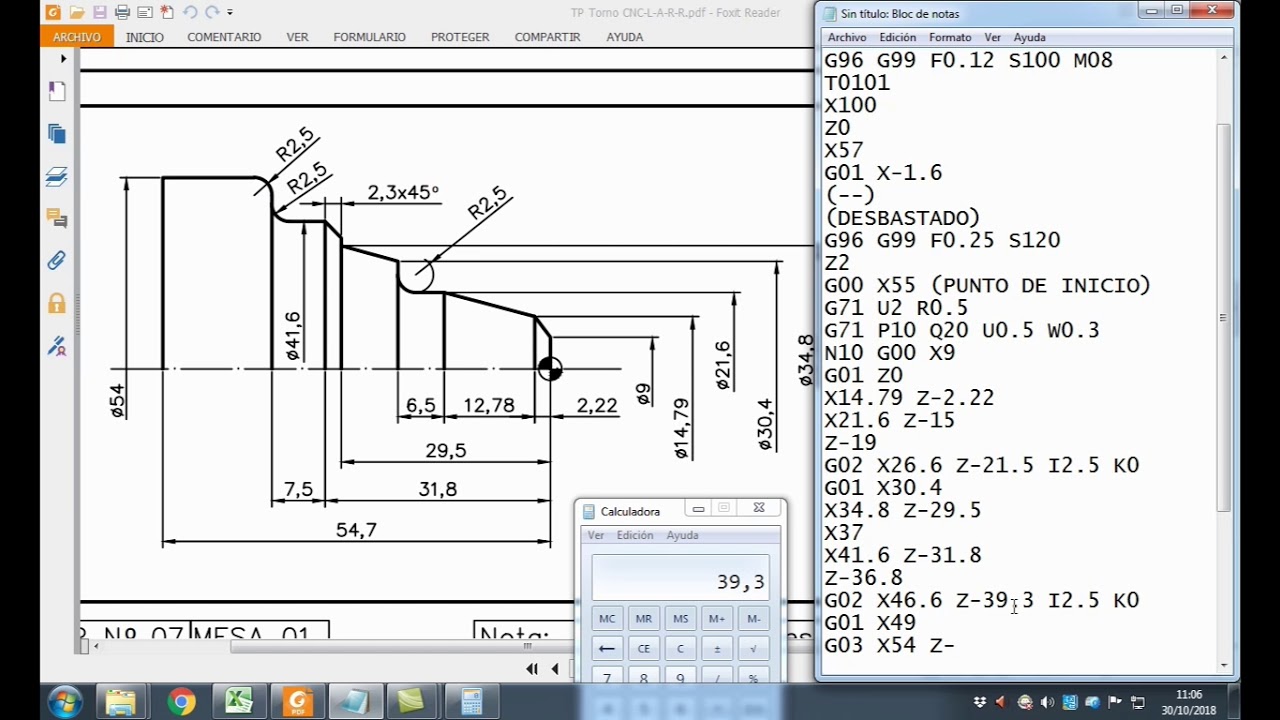Taller CNC - Programación de ejemplo