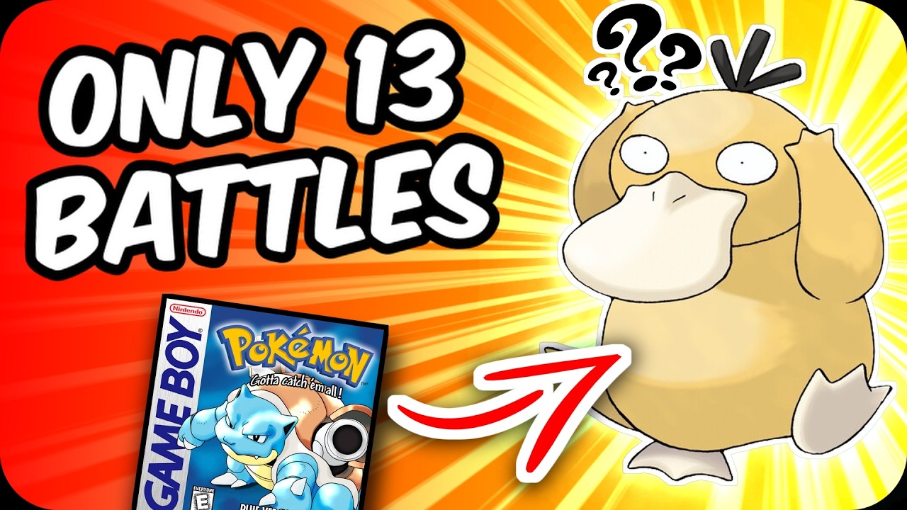 Can Amnesia Psyduck beat Pokemon Red/Blue with only 13 battles?