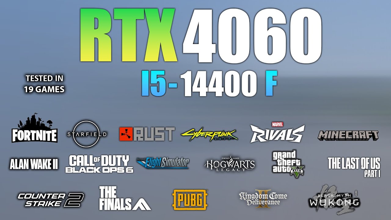 RTX 4060 + I5 14400F : Test in 19 Games - RTX 4060 Gaming Test