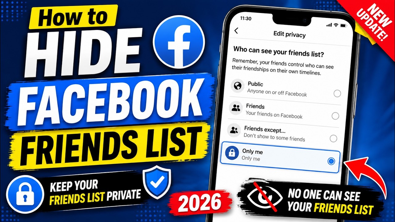 How to Hide Facebook Friends List (2026) | Keep Your Friends List Private #easyfixdaily