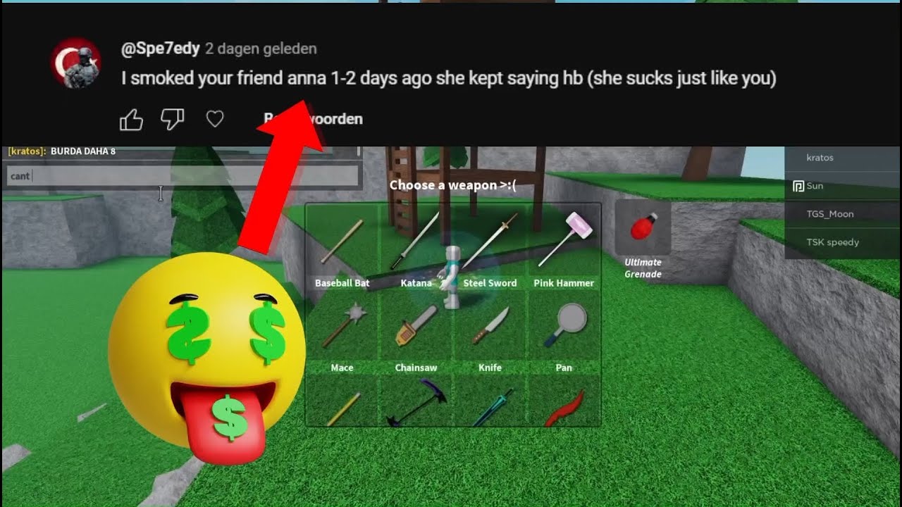 humbling an unknown with a big ego in roblox chaos😹