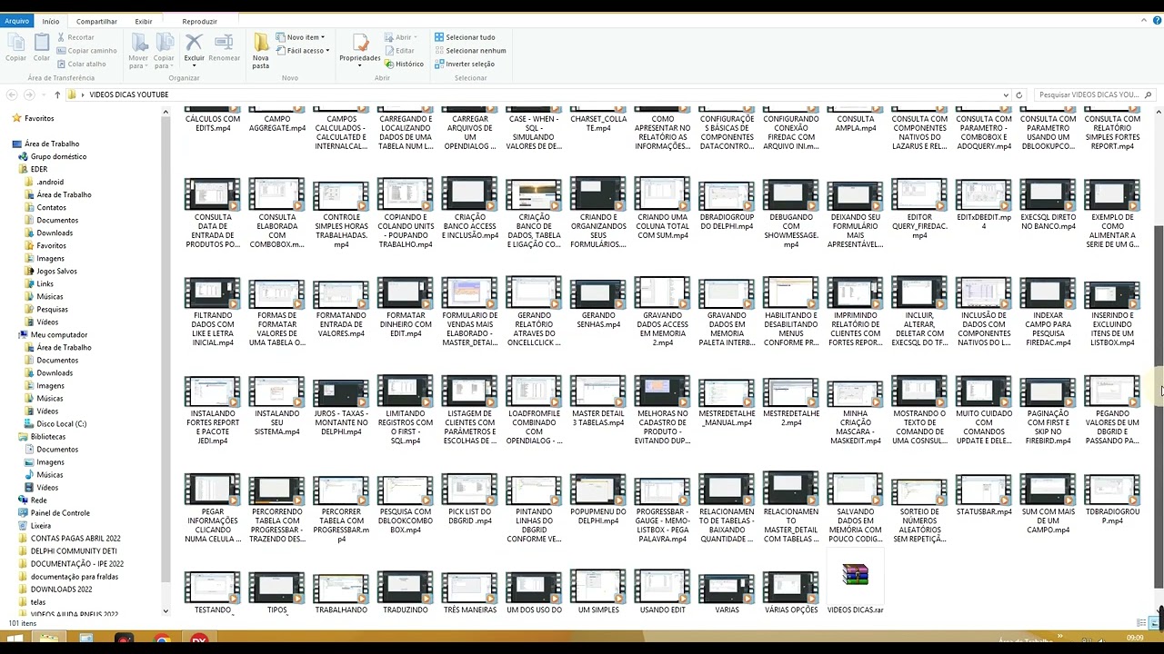 PACOTE DE 100 VIDEOS  - DICAS DELPHI -  BAIXA PELO GOOGLE DRIVE ANTES  E PAGA DEPOIS