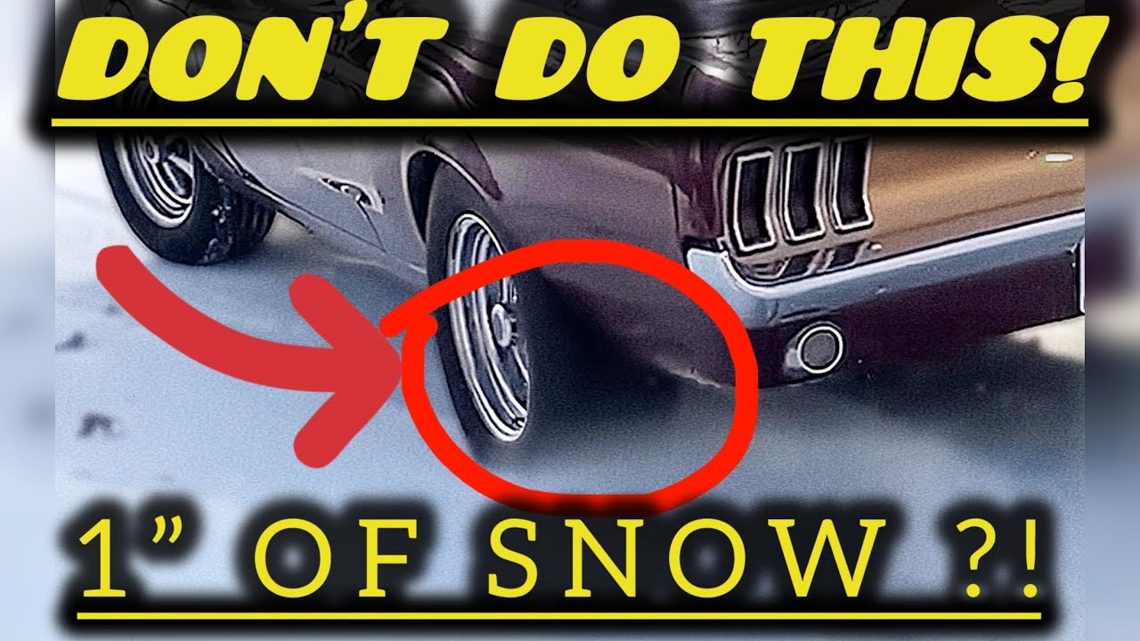 DON’T DO THIS! I get my Classic Mustang stuck in 1” of Snow.