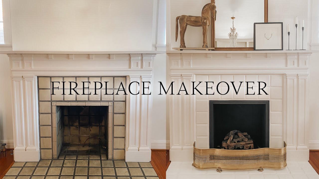 Fireplace Makeover - Painting the Tile Fireplace in my 120 Year Old Home