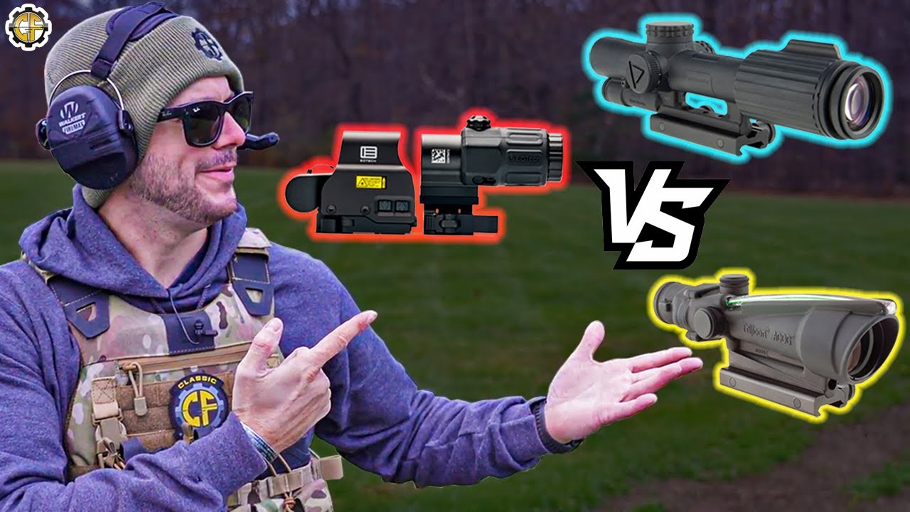 LPVO против ACOG против Red Dot + Magnifier