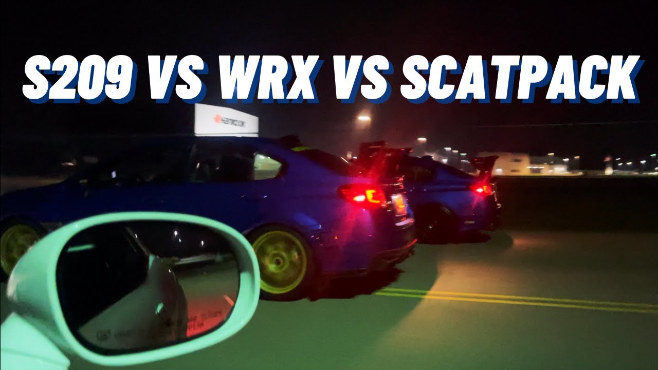 Built WRX vs S209 STI vs Scatpack