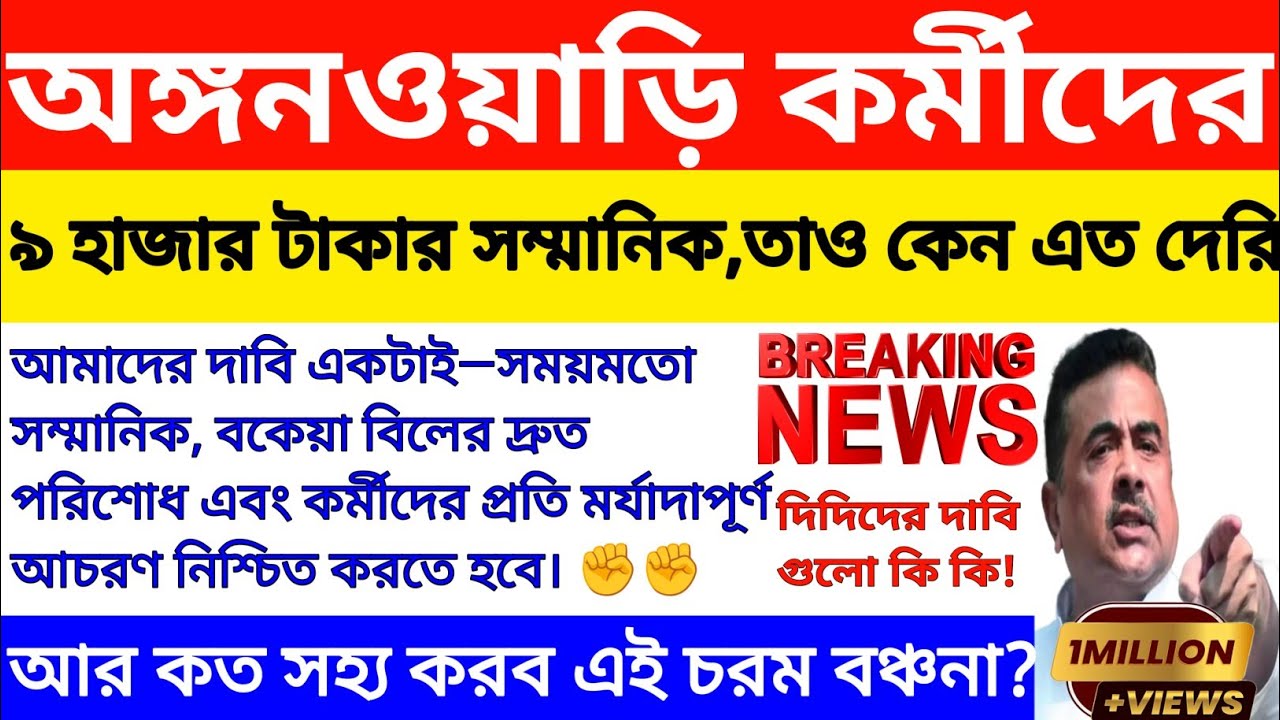 অঙ্গনওয়াড়ি কর্মীদের বেতন বৃদ্ধি দাবি l বেতন বৃদ্ধি হবে কি? দিদিদের দাবি গুলো কি কি? WB ICDS News 