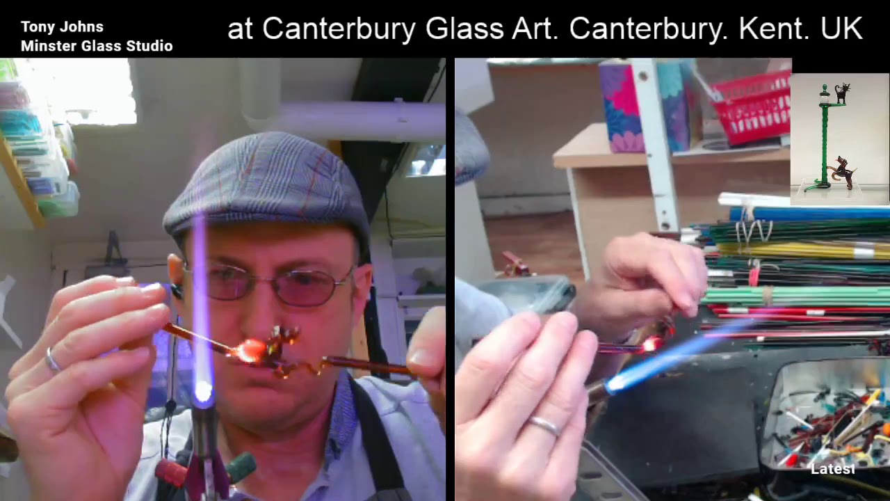 Highlight: Making glass Animals - Dog on Lamppost first part - dog