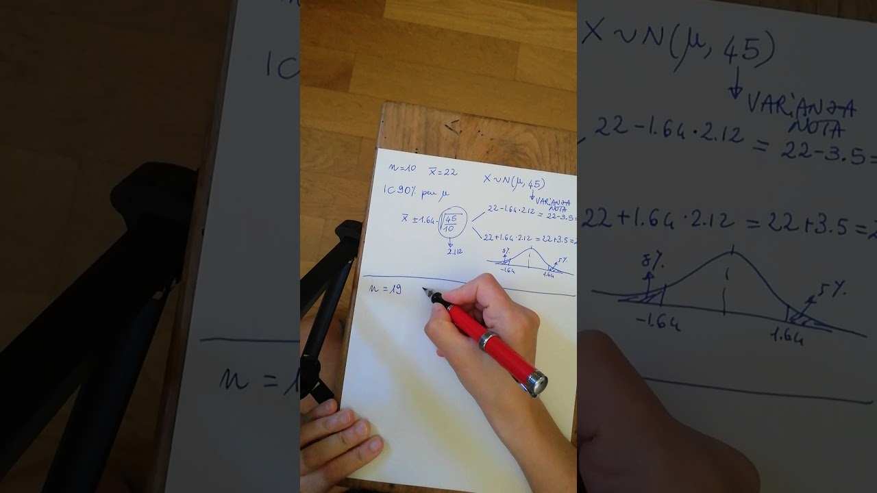 Video 9: Intervallo di confidenza per la media con varianza nota e con varianza incognita, esercizi