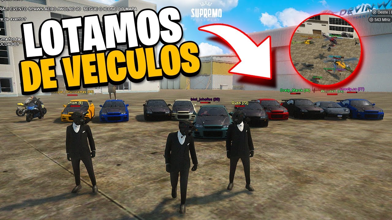 FUI EM UM EVENTO DE VE&Iacute;CULOS NO SUPREMO RP gta 5 samp