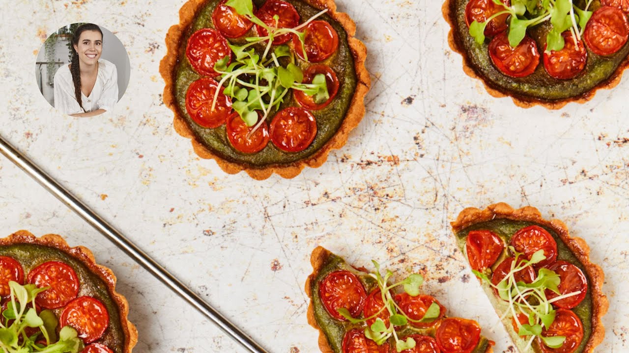 TARTALETAS de Tomate y Crema de Albahaca  SIN GLUTEN - Amanda Ortiga