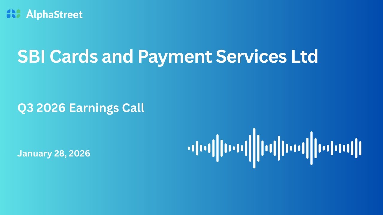 SBI Cards and Payment Services Ltd Q3 FY2025-26 Earnings Conference Call