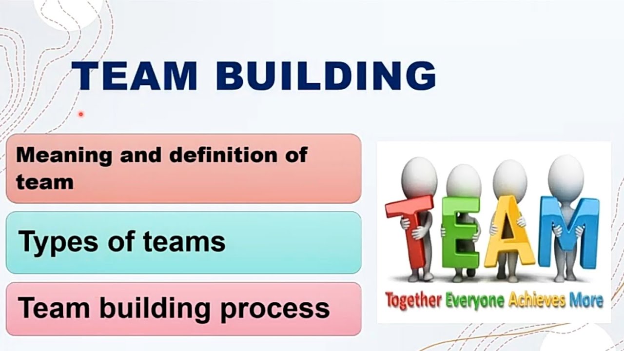 Team building | introduction ,meaning, types of team, process of team building