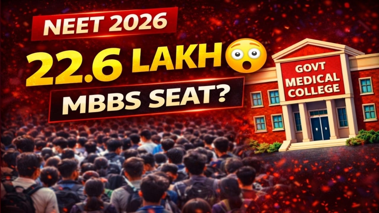 👉 NEET 2026: 22.6 Lakh Students 😱 MBBS Seat Reality Explained