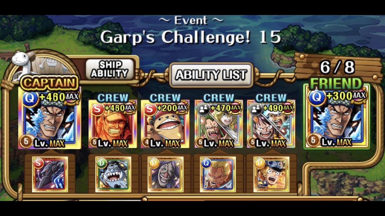 OPTC Garp 2-15 - v3 Kuzan team