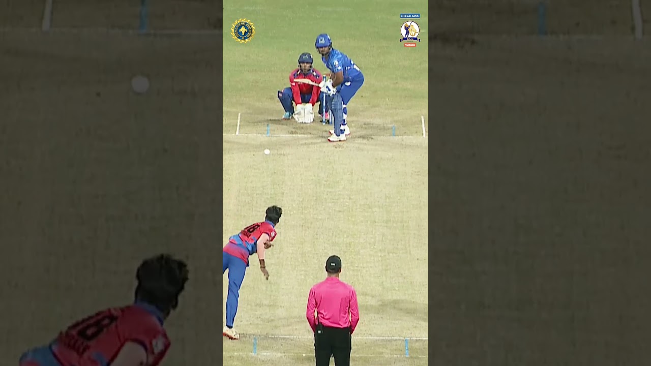 Sanju Samson smashes the fastest 50 of the Federal Bank Kerala Cricket League.
