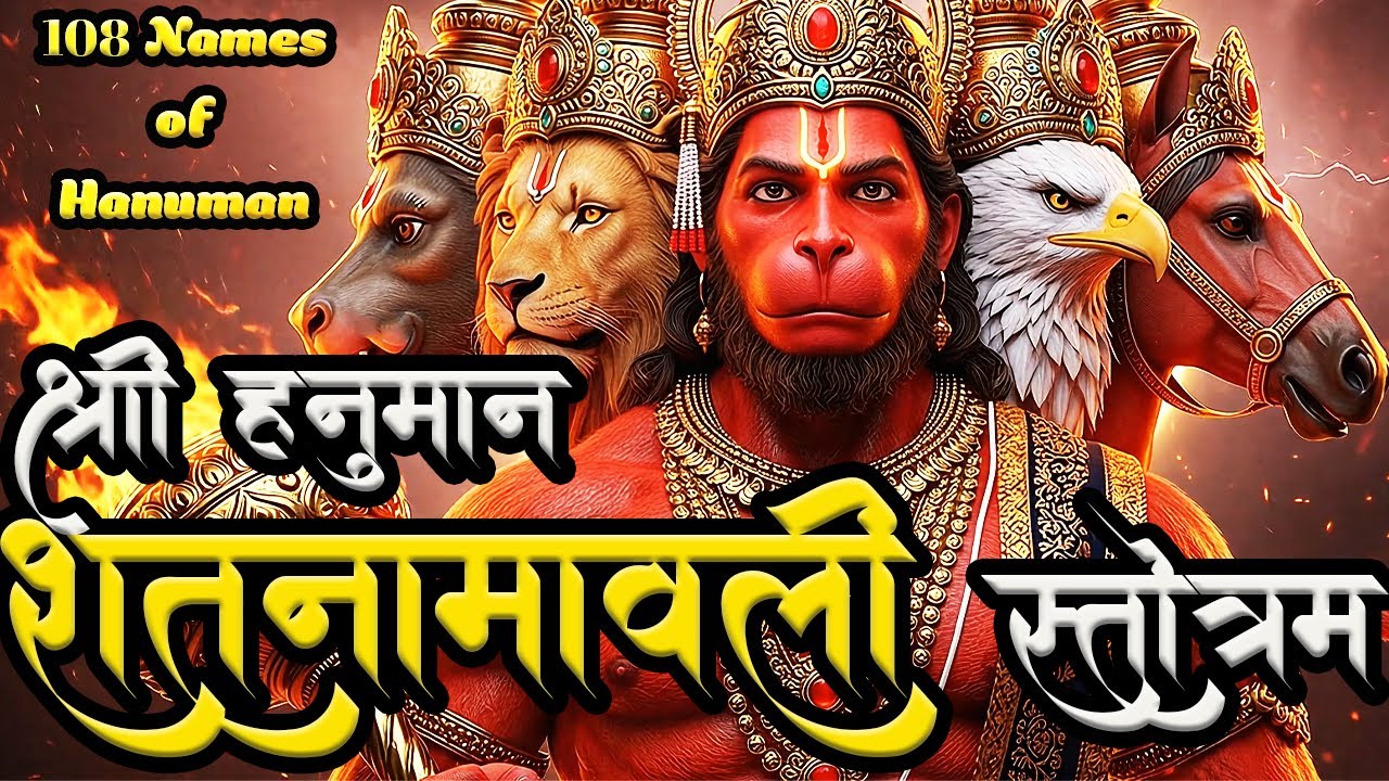 Hanuman Shatanamavali Stotram | Lord Hanuman Ashtottara Shatanama Stotra | 108 Names of Hanuman