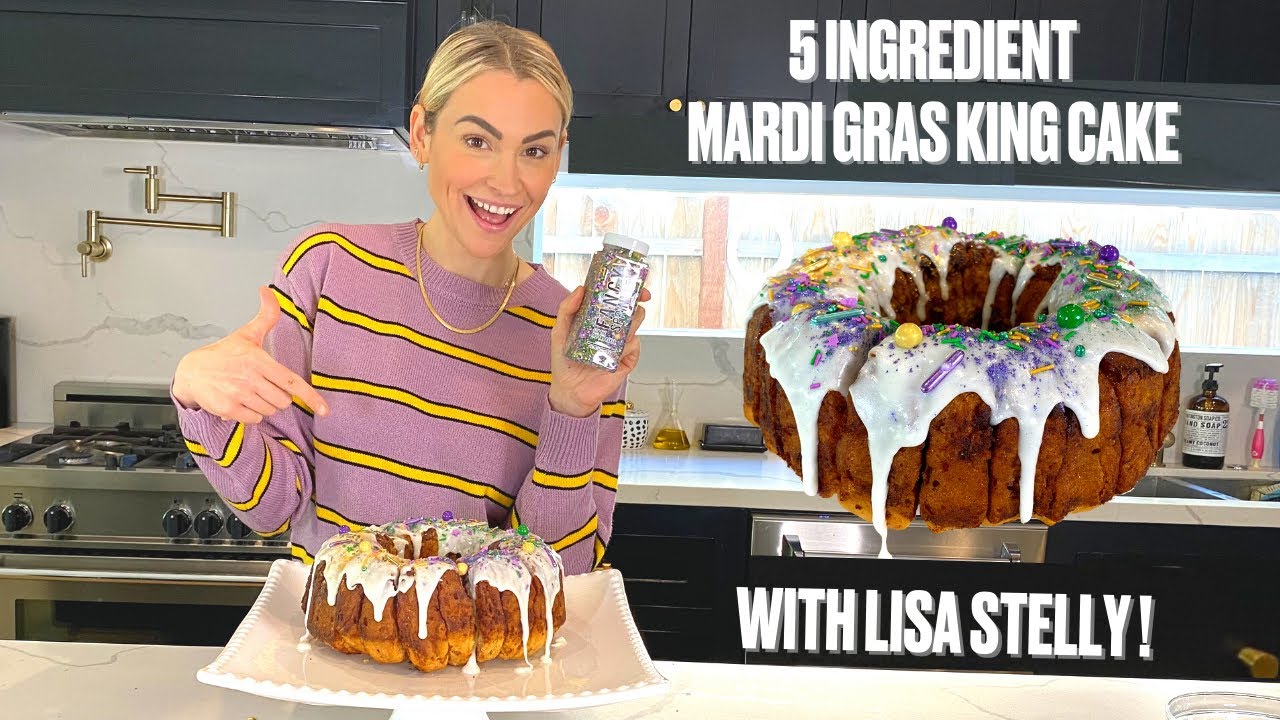 EASY 5 Ingredient Mardi Gras King Cake Recipe!
