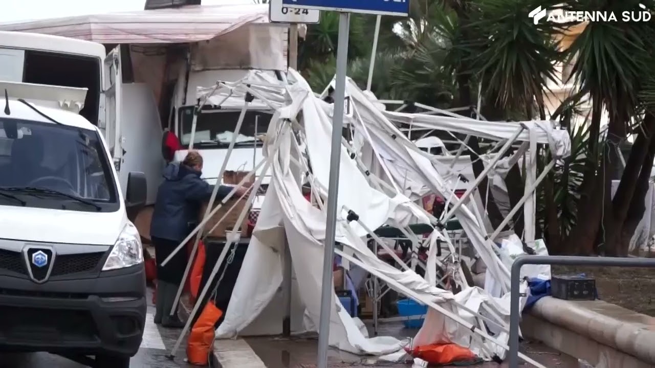 16 settembre 2022 - Margherita di Savoia, paura e danni per tromba d'aria. Crolla ponte saline