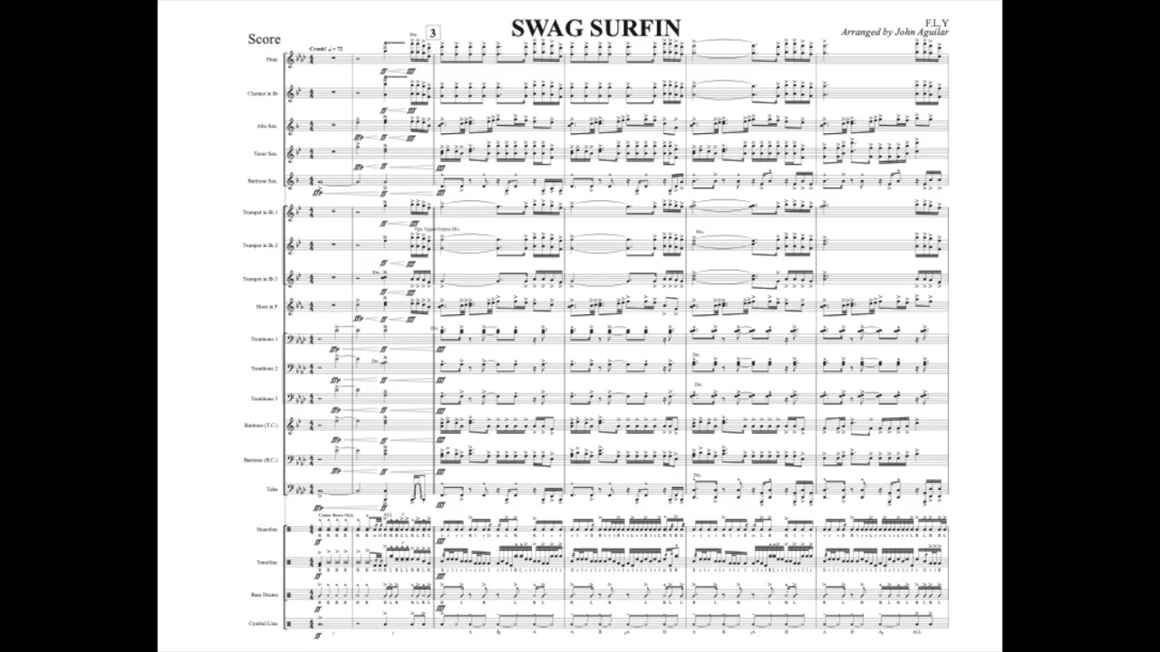 Swag Surfin - F.L.Y. | Marching Band Arrangement by John Aguilar