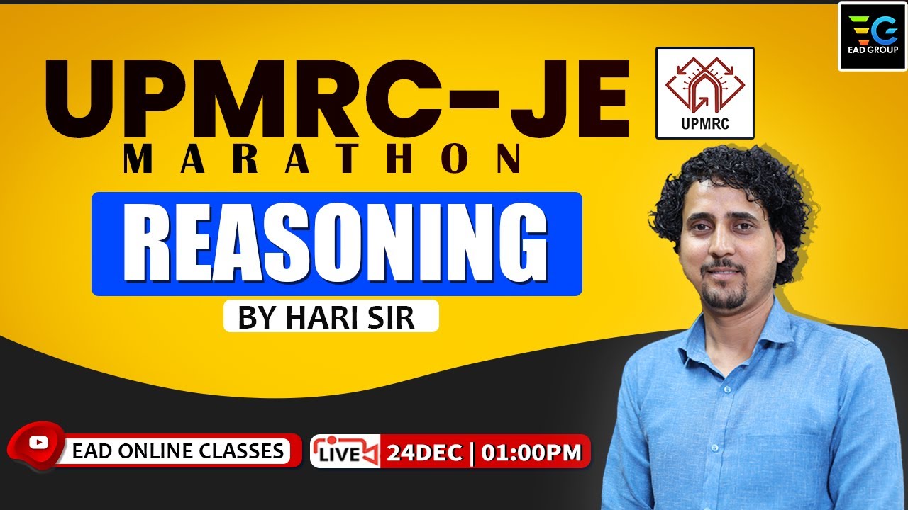 Reasoning | UPMRC-JE Marathon | by Hari sir