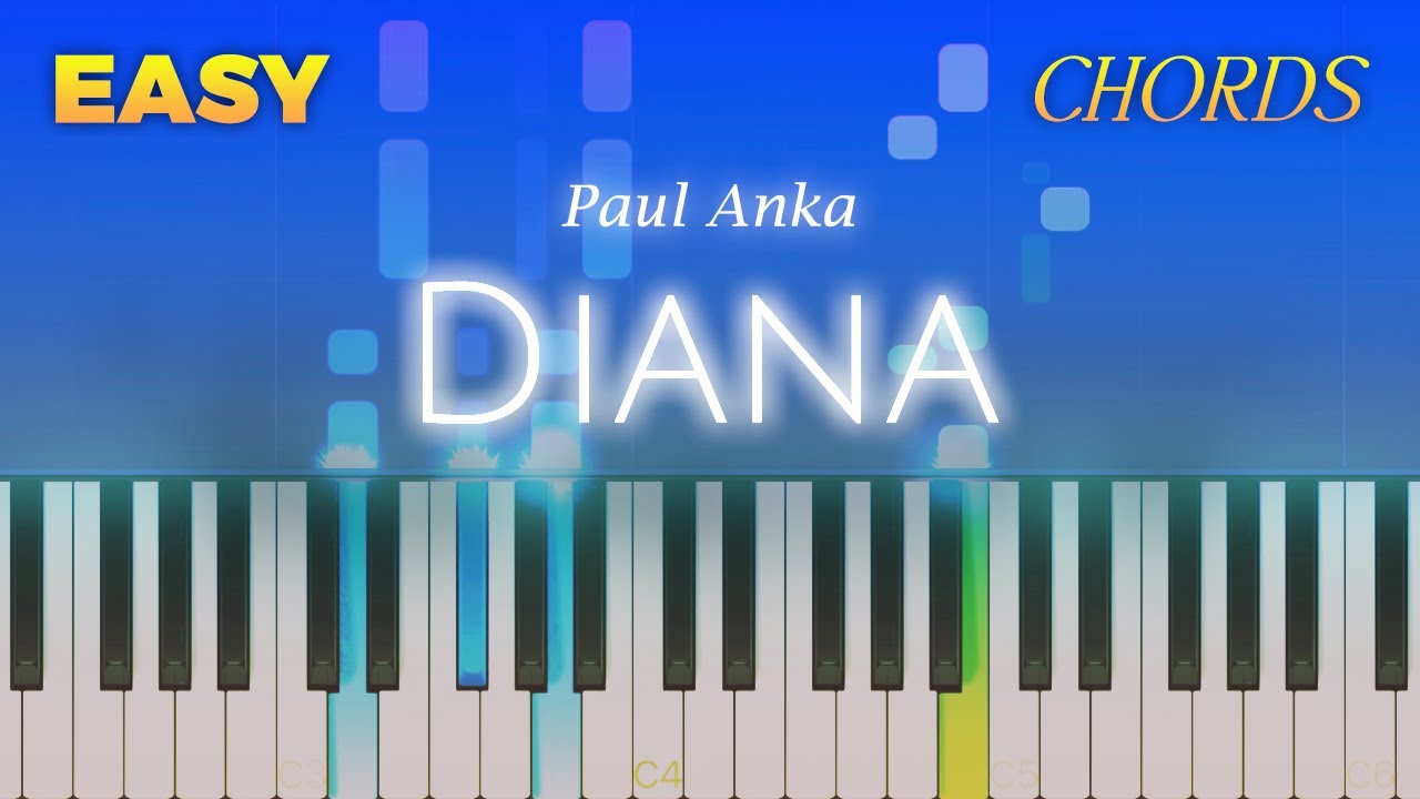 Paul Anka - Diana - EASY Piano CHORDS TUTORIAL by Piano Fun Play