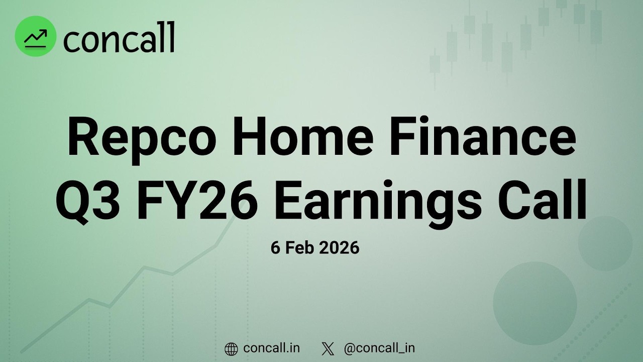 Repco Home Finance Q3 FY26 Earnings Conference Call | concall.in