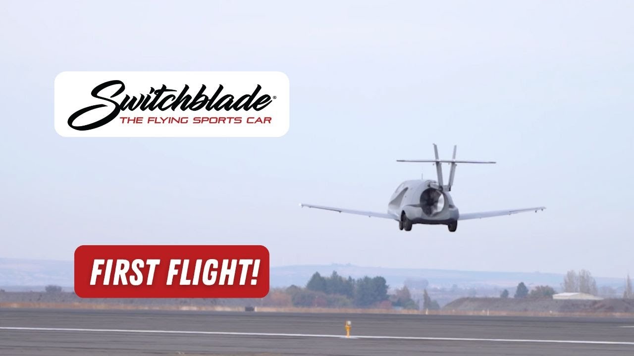 FIRST FLIGHT of the Samson Sky Switchblade Flying Sports Car