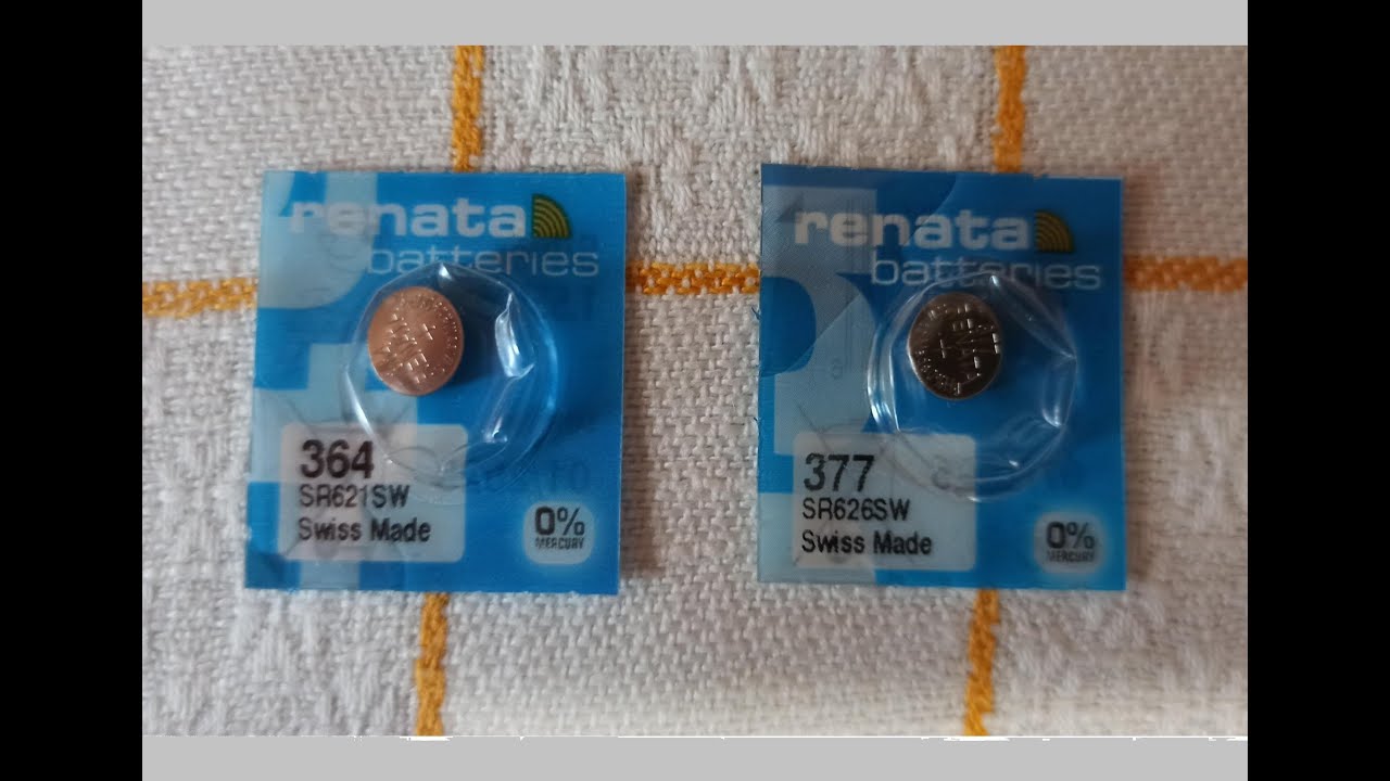 Отличные, недорогие батарейки для часов RENATA 364/SR60/SR621/AG1 и RENATA 377/SR66/SR626/AG4.