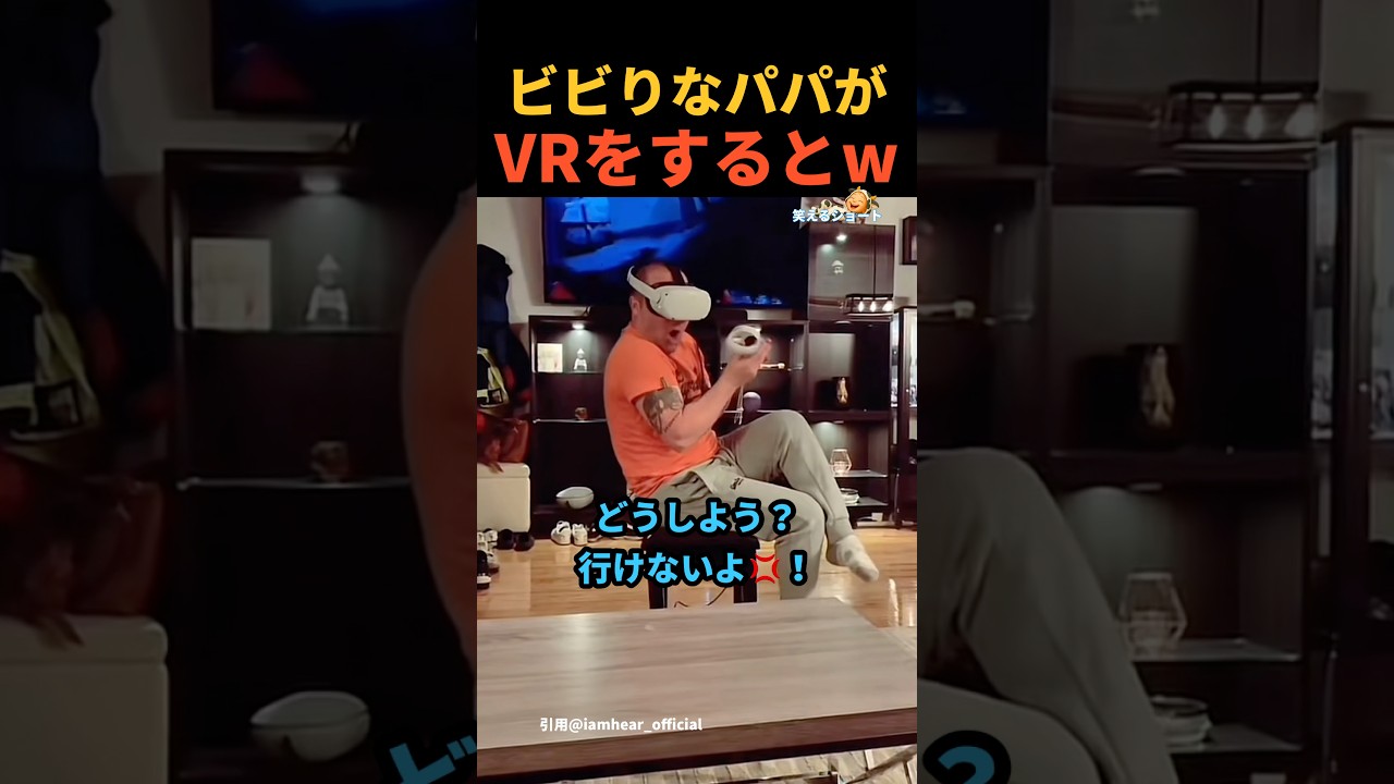 ビビリなパパがVRをするとw