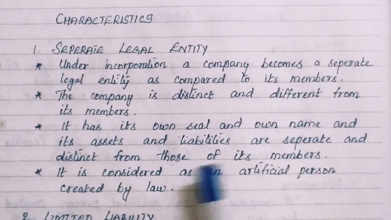 Joint Stock Company -Meaning and Characteristics (Tamil)