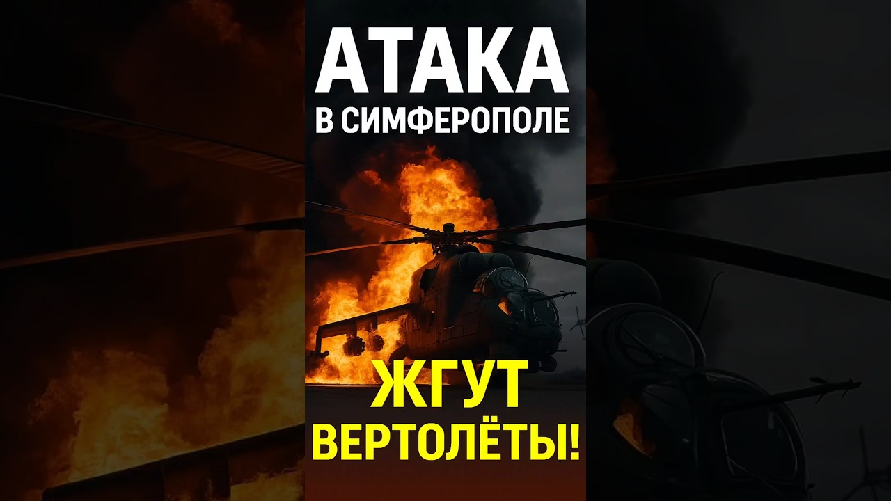 💥 Симферополь в огне! Дроны ВСУ уничтожили вертолёты и катера оккупантов