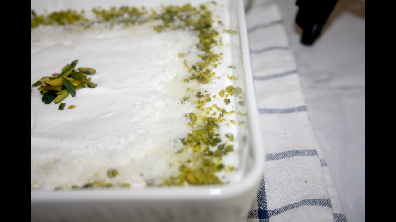 Layali Lubnan/ Lebanese nights Dessert/ Semolina Pudding/  ليالي لبنان