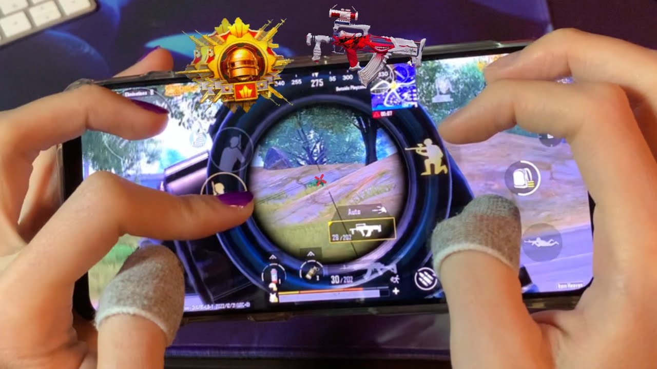 【Phone Six finges #2】My Best GROZA 6fingers hand cam full video !! PUBG MOBILE