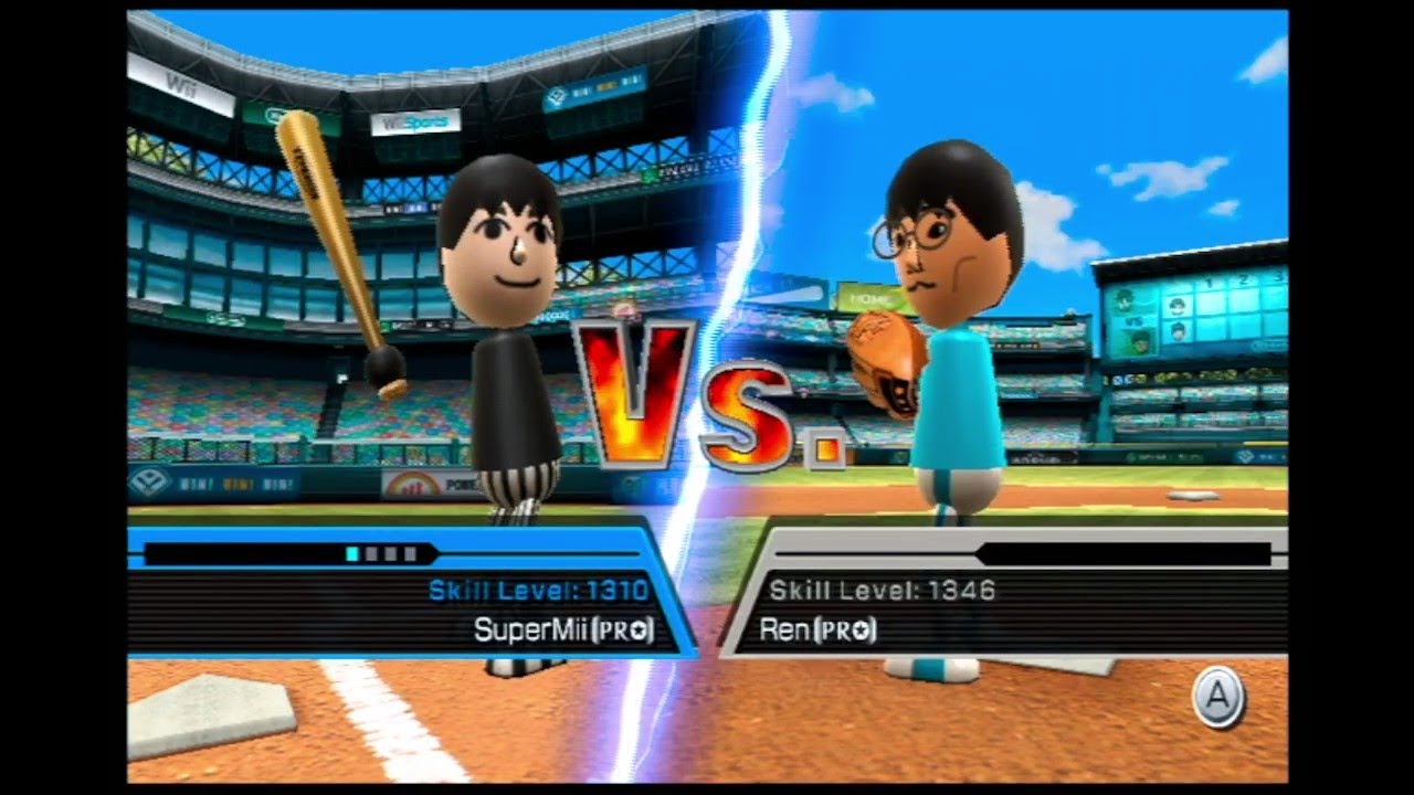 Wii Sports - Baseball - SuperMii vs Ren
