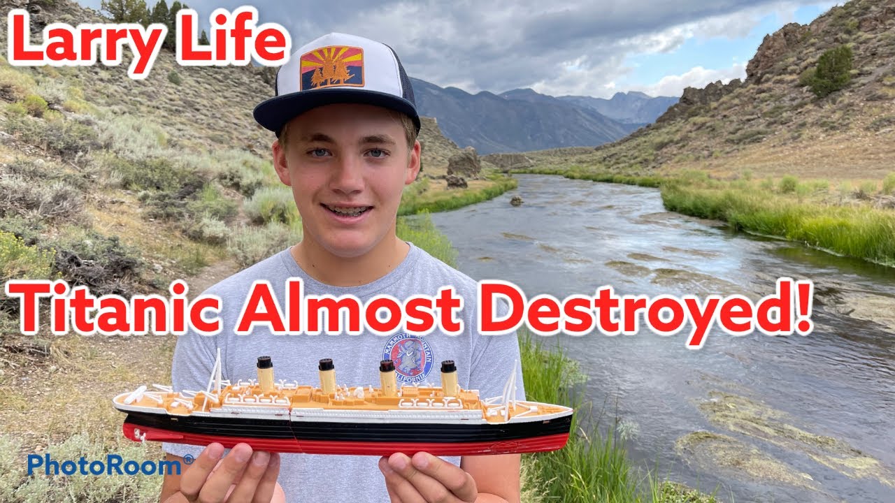 Larry Life Titanic Submersible Sinks in Hot Creek River (Almost Lost Titanic Submersible Model)