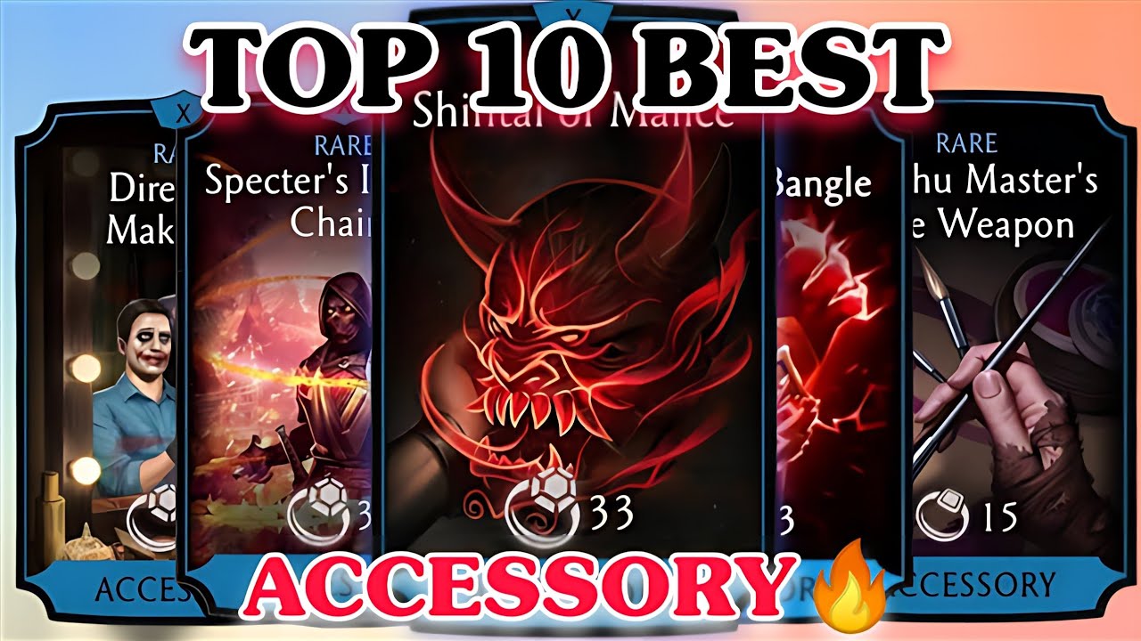 MK Mobile Top 10 Rare Accessories 🔥 BEST GEAR YOU MUST HAVE!–Mortal Kombat Mobile