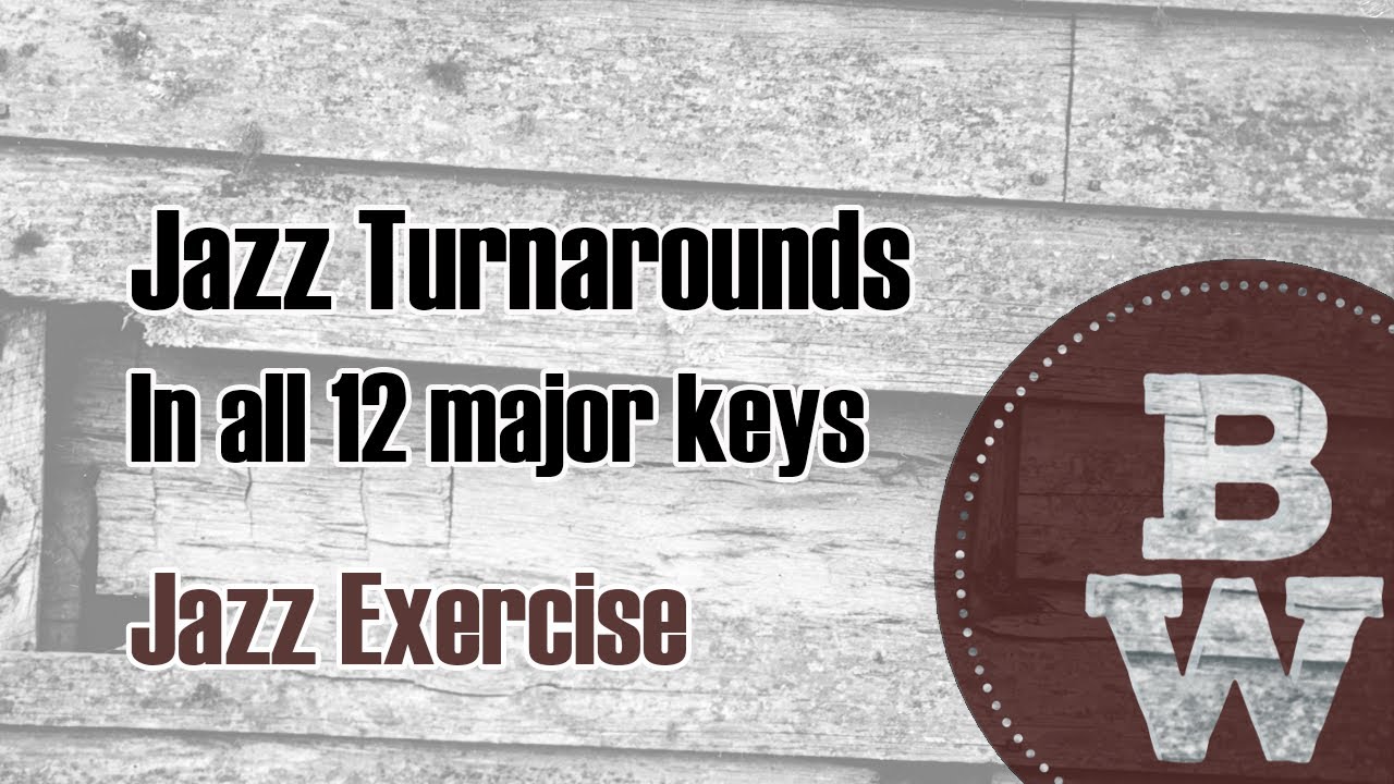 Jazz Turnarounds in All 12 Major Keys | Jazz Exercise | 100 BPM